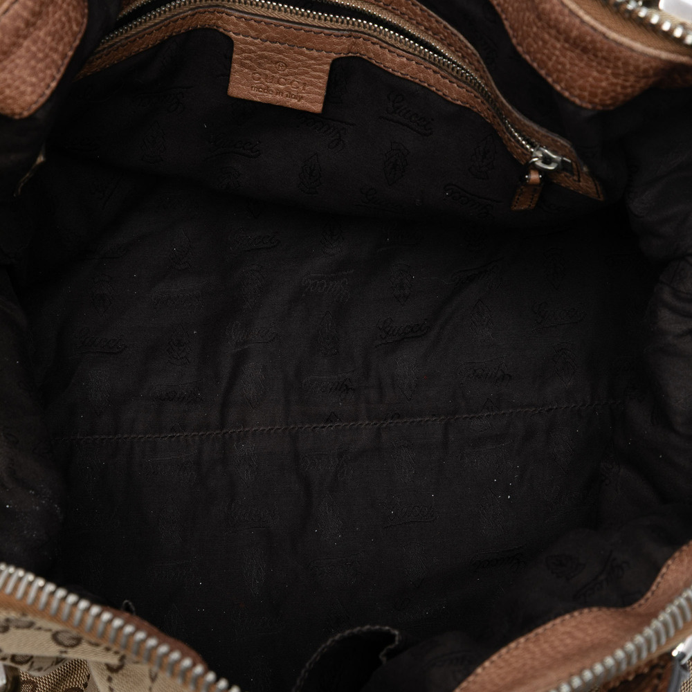 Pre-Loved Gucci Medium GG Canvas Bamboo Bar Tote - Picture 4 of 7